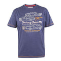 Front - Duke Mens Beeston D555 Vintage Cars Kingsize T-Shirt