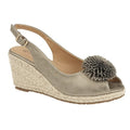 Front - Cipriata Womens/Ladies Alessandra Buckle Wedge Heel Sandal