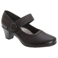 Front - Boulevard Womens/Ladies Padded Sock Medium Heel Mary Jane Court Shoes