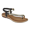 Front - Cipriata Womens/Ladies Iris Elasticated Jewelled Halter Back Topost Sandals