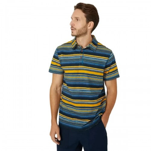 Front - Mantaray Mens Striped Polo Shirt