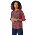 Front - Maine Womens/Ladies Floral V Neck Top