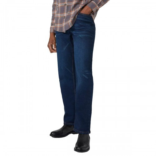 Front - Mantaray Mens Dark Washed Relaxed Fit Jeans