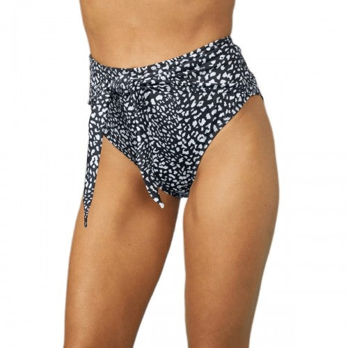 Front - Debenhams Womens/Ladies Animal Print High Waist Bikini Bottoms
