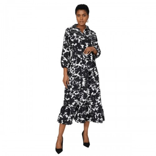 Front - Principles Womens/Ladies Floral 3/4 Sleeve Shirt Dress