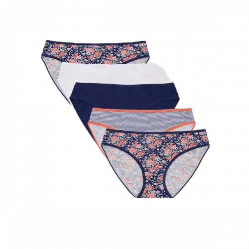 Front - Debenhams Womens/Ladies Big Bloom Floral Knickers (Pack of 5)