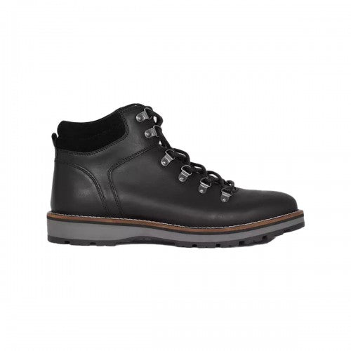 Front - Mantaray Mens Rutland Leather Wedge Heel Hiking Boots