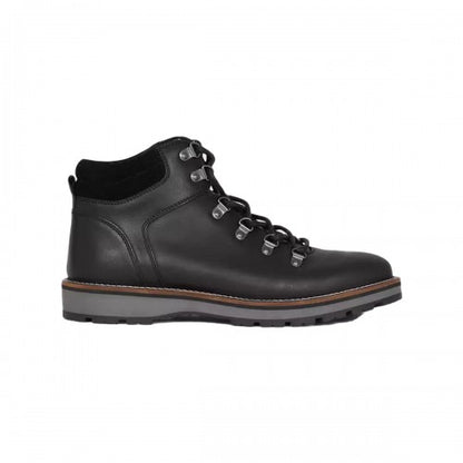 Front - Mantaray Mens Rutland Leather Wedge Heel Hiking Boots