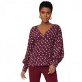 Front - Principles Womens/Ladies Bodice Spotted V Neck Top