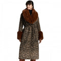 Front - Principles Womens/Ladies Animal Print Faux Fur Longline Coat
