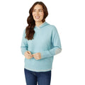 Front - Mantaray Womens/Ladies Hooded Contrast Sleeves Jumper