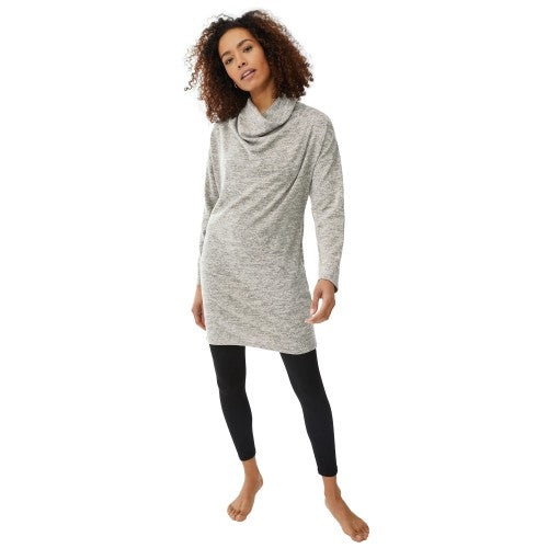 Front - Maine Womens/Ladies Knitted Jersey Cowl Neck Tunic Dress