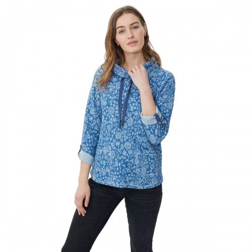 Front - Mantaray Womens/Ladies Busy Garden Jacquard Cowl Neck Top