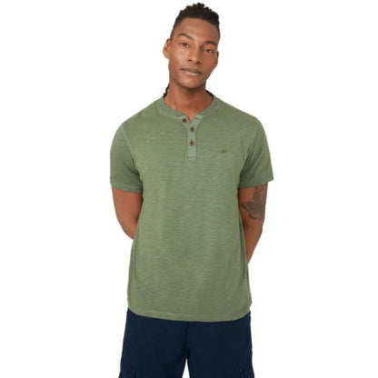 Front - Mantaray Mens Cotton Y Neck T-Shirt