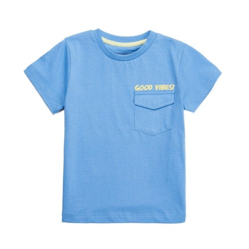 Front - Blue Zoo Baby Boys Good Vibes Pocket T-Shirt