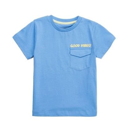 Front - Blue Zoo Baby Boys Good Vibes Pocket T-Shirt