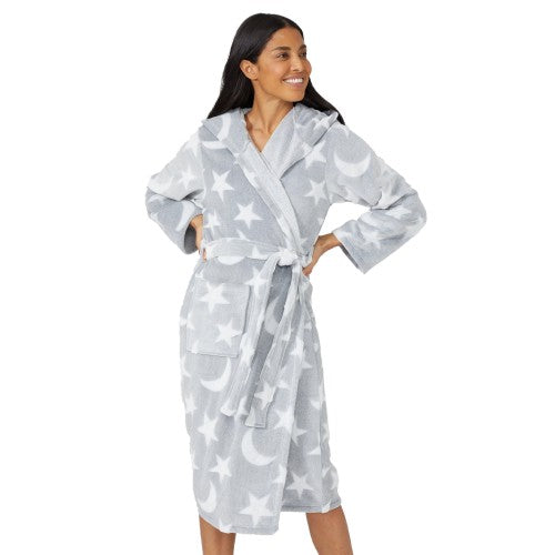 Front - Debenhams Womens/Ladies Moon & Stars Robe