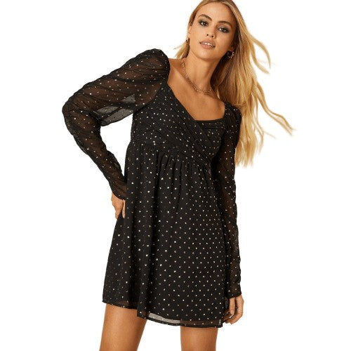 Front - Dorothy Perkins Womens/Ladies Spotted Glitter Babydoll Dress