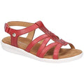Red - Front - Hush Puppies Womens-Ladies Callie Touch Fastening Sandals