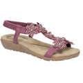 Front - Fleet & Foster Womens/Ladies Magnolia Elastic T-Bar Sandal