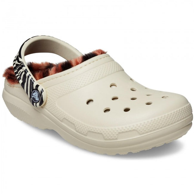 Crocs Unisex Adult Classic Animal Print Faux Fur Clogs
