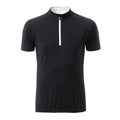 Front - James and Nicholson Mens Half Zip Bike T-Shirt