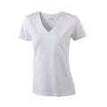 Front - James and Nicholson Womens/Ladies Stretch V-Neck Tee