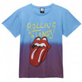 Front - Amplified Womens/Ladies Tongue Dip Dye The Rolling Stones T-Shirt