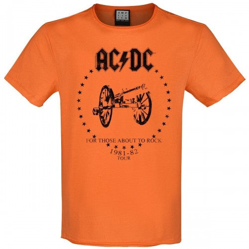 Front - Amplified Unisex Adult For Those About To Rock AC/DC T-Shirt