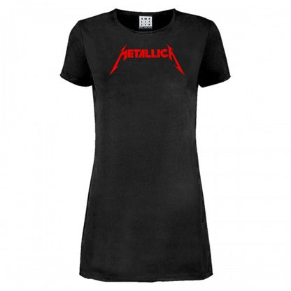 Front - Amplified Womens/Ladies Metallica Logo T-Shirt Dress