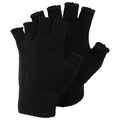 Front - Mens Plain Fingerless Magic Winter Gloves