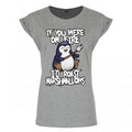 Front - Psycho Penguin Ladies/Womens If You Were On Fire Premium T-Shirt