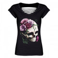 Front - Requiem Collective Ladies/Womens Cranial Bloom Razor Back T-Shirt
