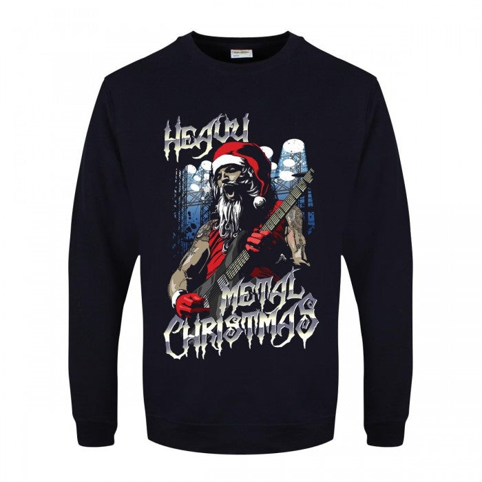 Front - Grindstore Mens Heavy Metal Christmas Jumper