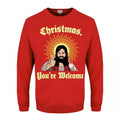 Front - Grindstore Mens You`re Welcome Christmas Jumper