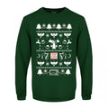 Front - Grindstore Mens Mogwai Pattern Christmas Sweater