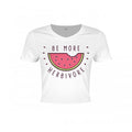 Front - Grindstore Ladies/Womens Be More Herbivore Crop Top