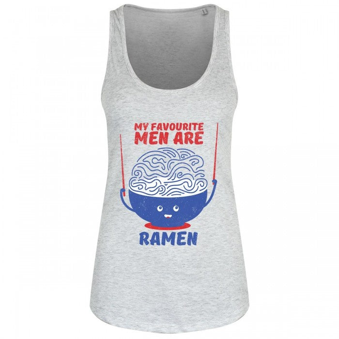 Front - Grindstore Womens/Ladies My Favourite Men Are Ramen Tank Top