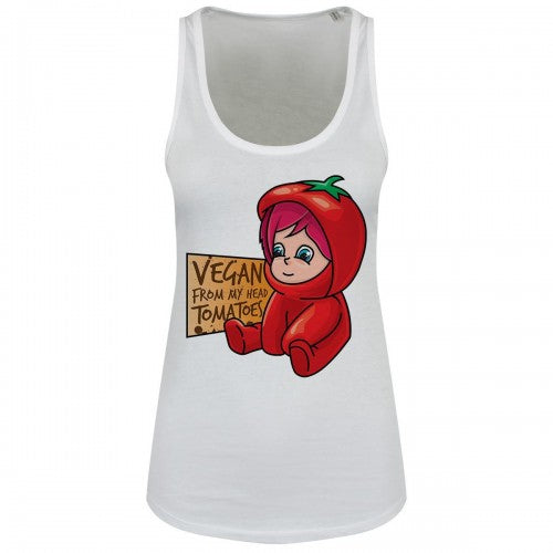 Front - Grindstore Womens/Ladies Vegan From My Head To Ma Toes Vest Top