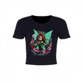 Front - Hexxie Womens/Ladies Away With The Fairies Saffron Crop Top