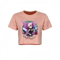 Front - Hexxie Womens/Ladies Totally Winging It Violet Crop Top