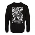 Front - Deadly Tarot Mens Krampus Christmas Sweatshirt