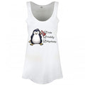 Front - Psycho Penguin Ladies/Womens Cute, Cuddly & Psychotic Floaty Tank
