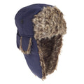 Front - FLOSO Mens Faux Fur Lined Showerproof Thermal Trapper Hat