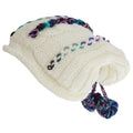 Front - Hawkins Collection Adults Unisex Hand Knitted Pom Pom Hat