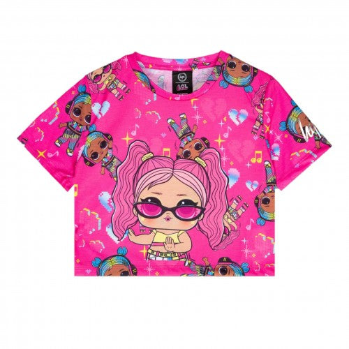 Front - Hype Girls Bae Wheels LOL Surprise Crop T-Shirt