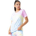 Front - Hype Girls Pastel Rainbow Tie Dye Logo T-Shirt