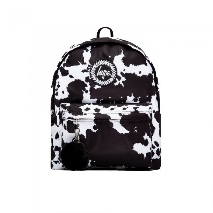 Front - Hype Mono Cow Print Backpack