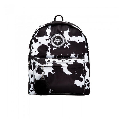 Front - Hype Mono Cow Print Backpack