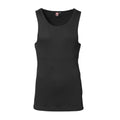 Front - ID Mens 1x1 Rib Sleeveless Fitted Singlet/Vest